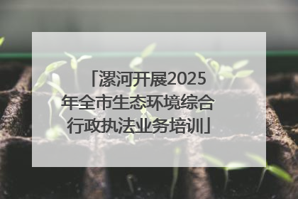 漯河开展2025年全市生态环境综合行政执法业务培训