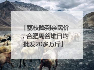 荔枝降到亲民价，合肥周谷堆日均批发20多万斤