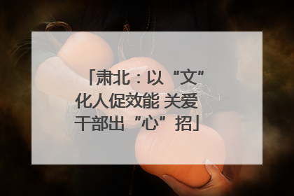 肃北：以“文”化人促效能 关爱干部出“心”招