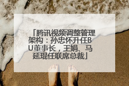 腾讯视频调整管理架构：孙忠怀升任BU董事长，王娟、马延琨任联席总裁