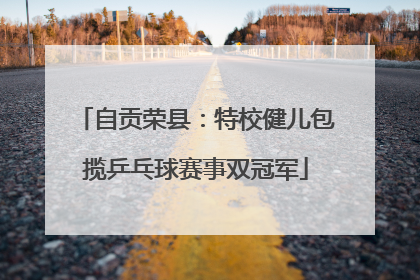 自贡荣县：特校健儿包揽乒乓球赛事双冠军