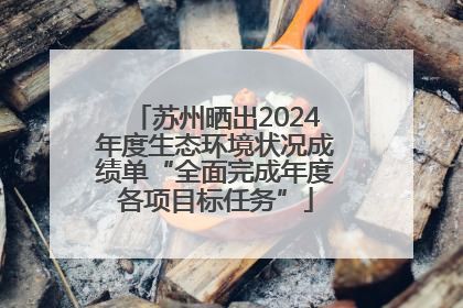 苏州晒出2024年度生态环境状况成绩单“全面完成年度各项目标任务”