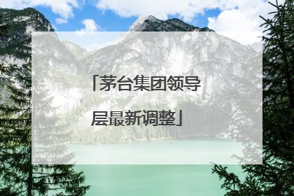 茅台集团领导层最新调整