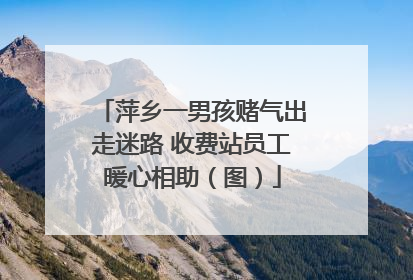 萍乡一男孩赌气出走迷路 收费站员工暖心相助（图）