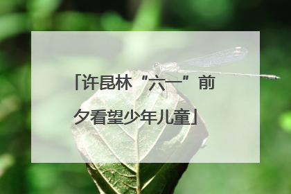 许昆林“六一”前夕看望少年儿童
