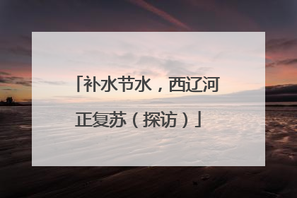 补水节水，西辽河正复苏（探访）