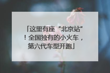 这里有座“北京站”！全国独有的小火车，第六代车型开跑