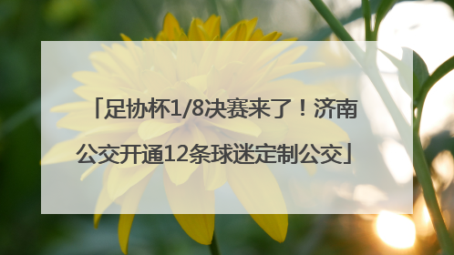 足协杯1/8决赛来了！济南公交开通12条球迷定制公交