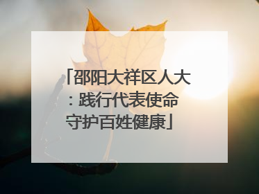 邵阳大祥区人大：践行代表使命 守护百姓健康