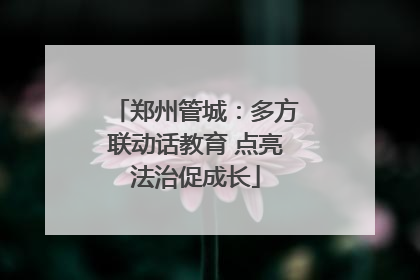 郑州管城：多方联动话教育 点亮法治促成长