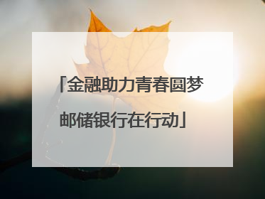 金融助力青春圆梦邮储银行在行动