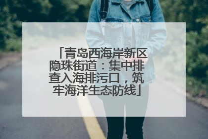 青岛西海岸新区隐珠街道：集中排查入海排污口，筑牢海洋生态防线