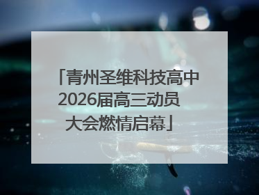 青州圣维科技高中2026届高三动员大会燃情启幕