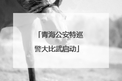 青海公安特巡警大比武启动
