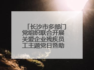 长沙市多部门党组织联合开展关爱企业残疾员工主题党日暨助残日特别活动