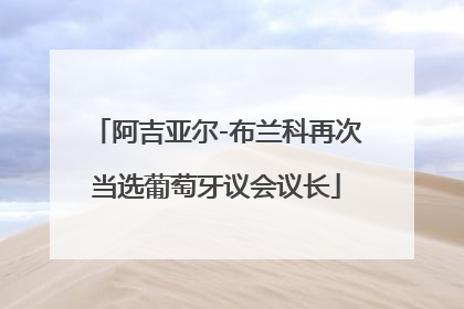 阿吉亚尔-布兰科再次当选葡萄牙议会议长