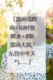 雷雨或阵雨+短时强降水+8级雷雨大风！东营中考天气……