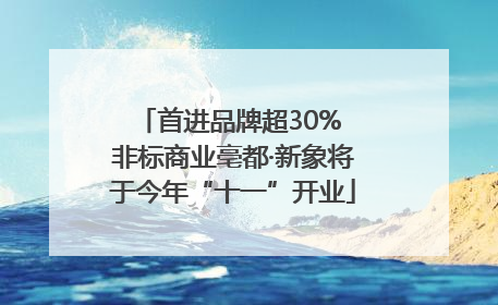 首进品牌超30% 非标商业亳都·新象将于今年“十一”开业