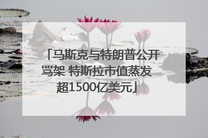 马斯克与特朗普公开骂架 特斯拉市值蒸发超1500亿美元