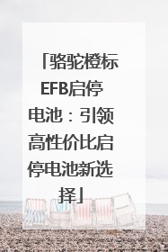 骆驼橙标EFB启停电池：引领高性价比启停电池新选择