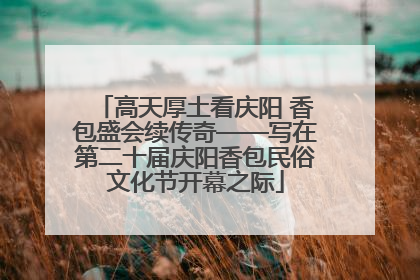 高天厚土看庆阳 香包盛会续传奇——写在第二十届庆阳香包民俗文化节开幕之际
