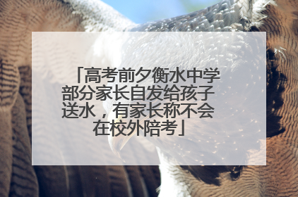 高考前夕衡水中学部分家长自发给孩子送水，有家长称不会在校外陪考