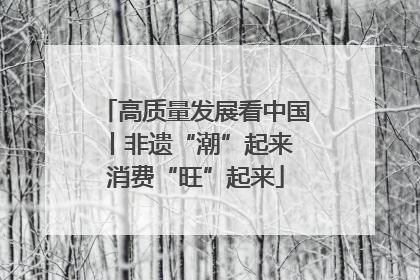 高质量发展看中国丨非遗“潮”起来 消费“旺”起来