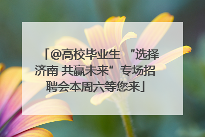 ＠高校毕业生 “选择济南 共赢未来”专场招聘会本周六等您来