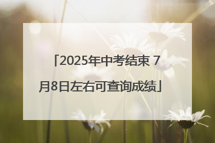 2025年中考结束 7月8日左右可查询成绩