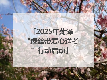 2025年菏泽“绿丝带爱心送考”行动启动