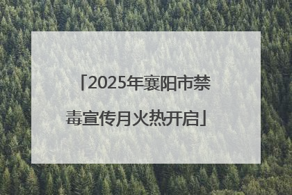 2025年襄阳市禁毒宣传月火热开启