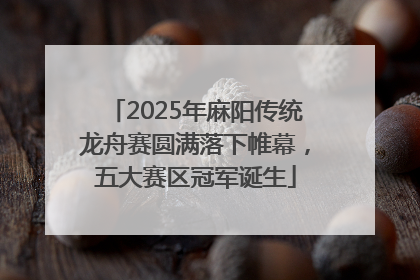 2025年麻阳传统龙舟赛圆满落下帷幕，五大赛区冠军诞生