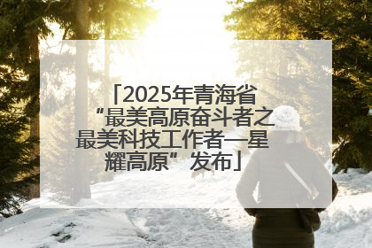 2025年青海省“最美高原奋斗者之最美科技工作者—星耀高原”发布