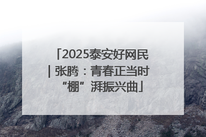 2025泰安好网民｜张腾：青春正当时 “棚”湃振兴曲