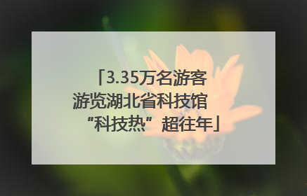 3.35万名游客游览湖北省科技馆 “科技热”超往年