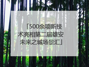 500余项新技术亮相第二届雄安未来之城场景汇