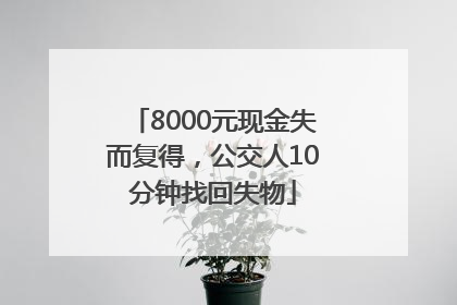 8000元现金失而复得，公交人10分钟找回失物