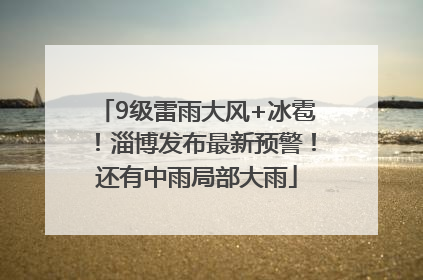 9级雷雨大风+冰雹！淄博发布最新预警！还有中雨局部大雨