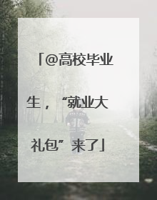 @高校毕业生，“就业大礼包”来了